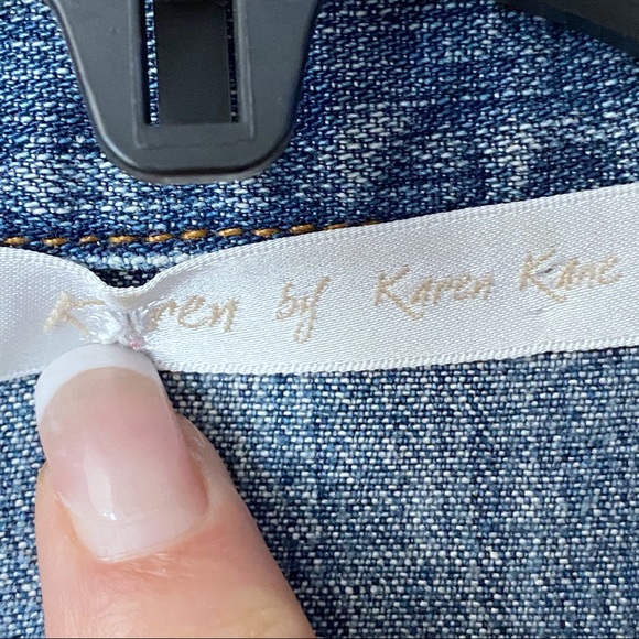 Karen Kane | Jean Jackt Metal Studs Imprinted Back - Picture 7 of 8